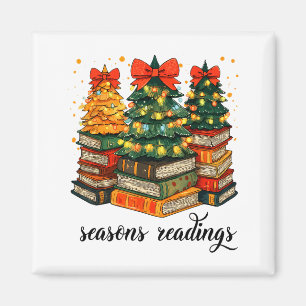 Aimant Saisons Vintage Lectures Tous Réservés Pour Noël