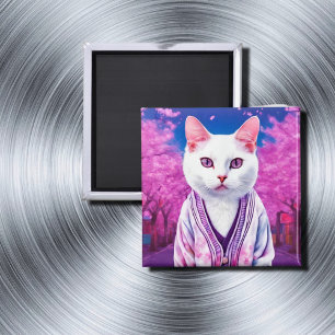 Aimant Sakura kitty en cardigan