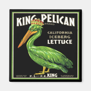 AIMANT SALADE "ICEBERG" DE ROI PELICAN - ÉTIQUETTE