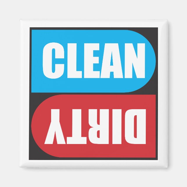 Aimant sale propre pour lave-vaisselle (Devant)