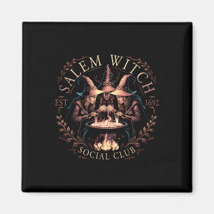 Aimant Salem 1692 Social Club Witch Halloween Witchy Wome