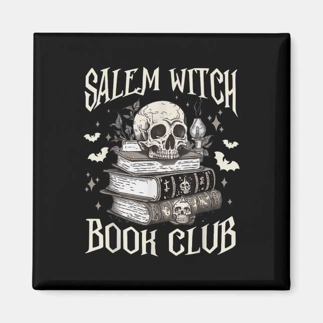 Aimant Salem Witch Book Club Halloween (Devant)