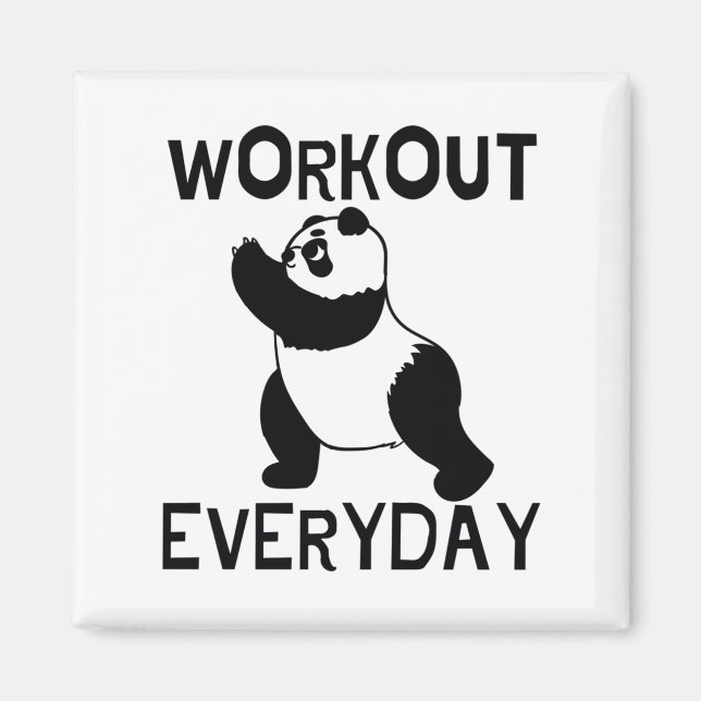 Aimant Salle De Fitness Panda (Devant)
