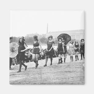 Aimant Salon de beauté Glamor Girls Vintage 1922