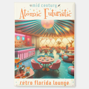 Aimant Salon Floridien Rétro Futuriste Atomique