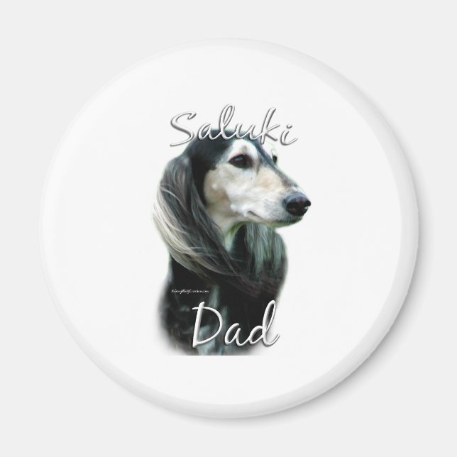 Aimant Saluki Papa 2 (Devant)