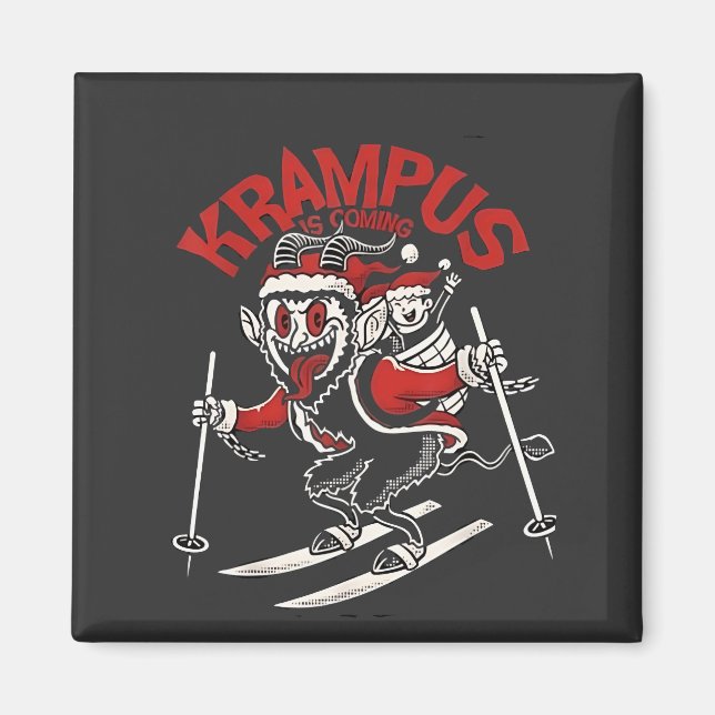 Aimant Salut de Noël de Krampus le diable de Noël  (Devant)