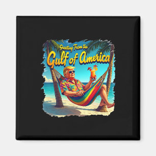 Aimant Salutation Du Golfe De L'Amérique Trump Patrio