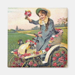Aimant Salutation vintage d'anniversaire