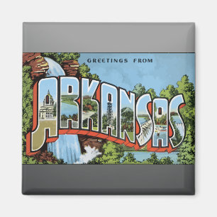 Aimant Salutations d'Arkansas, cru