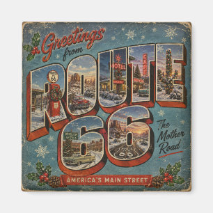 Aimant Salutations de la route 66, la rue principale de l