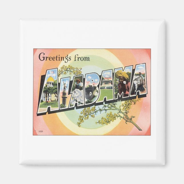 Aimant Salutations De L'Alabama (Devant)