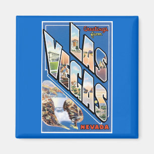 Aimant Salutations de Las Vegas ! Cru