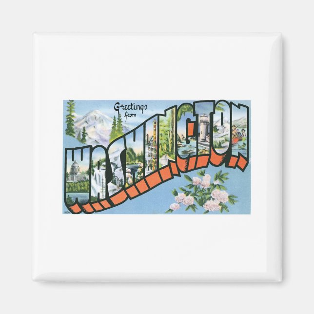 Aimant Salutations de l'État de Washington (Devant)