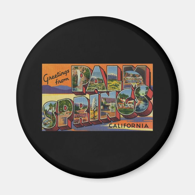 Aimant Salutations de Palm Springs en Californie (Devant)