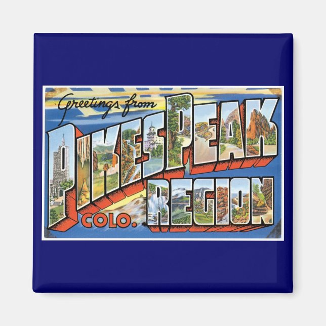 Aimant Salutations de Pikes Peak, CO ! (Devant)