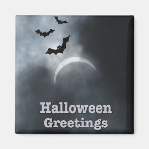 Aimant Salutations d'Halloween éffrayante Eclipse