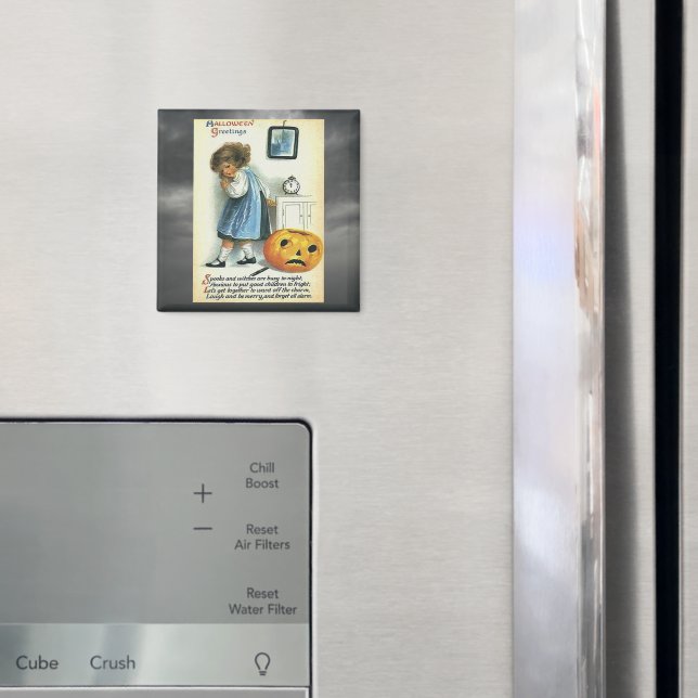 Aimant Salutations d'Halloween vintage (In situ (réfrigérateur))