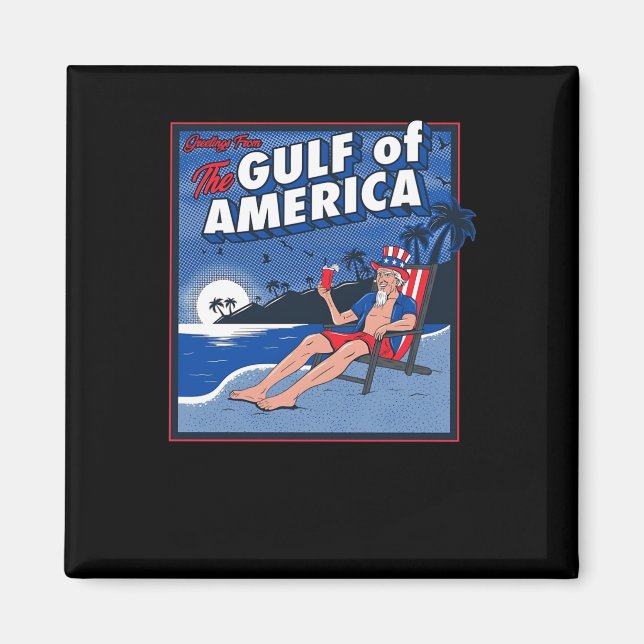 Aimant Salutations Du Golfe Des Etats-Unis (Devant)