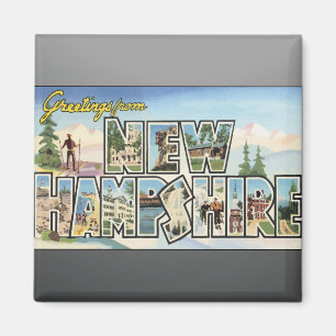 Aimant Salutations du New Hampshire, cru