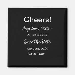 Aimant Salutations enregistrer la date simple minimaliste