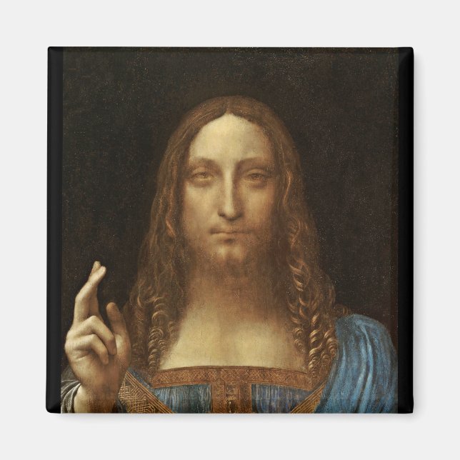 Aimant Salvator Mundi Christ avec le monde dans sa main (Devant)