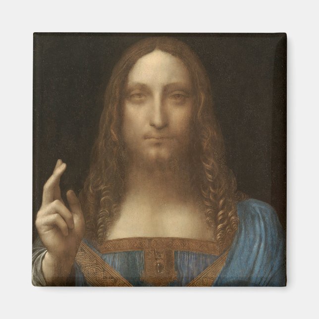 Aimant Salvator Mundi de Léonard de Vinci (Jésus-Christ) (Devant)