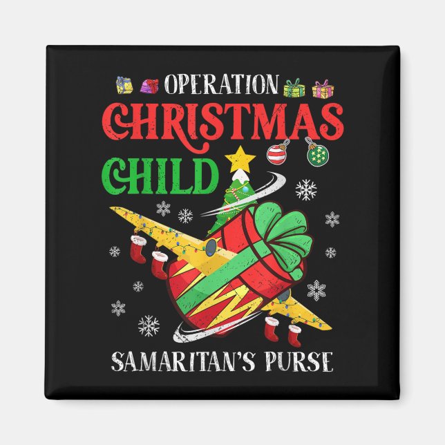 Aimant Samaritan's Purse Operation Christmas Child Drôle  (Devant)