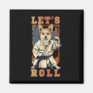 Aimant Samurai Corgi Dans Jiu Jitsu Gi Bjj Life Brésil K