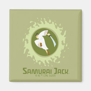 Aimant Samurai Jack Leaping Graphic