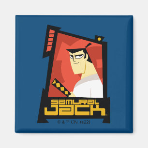 Aimant Samurai Jack Souriant Futuristic Frame Graphic