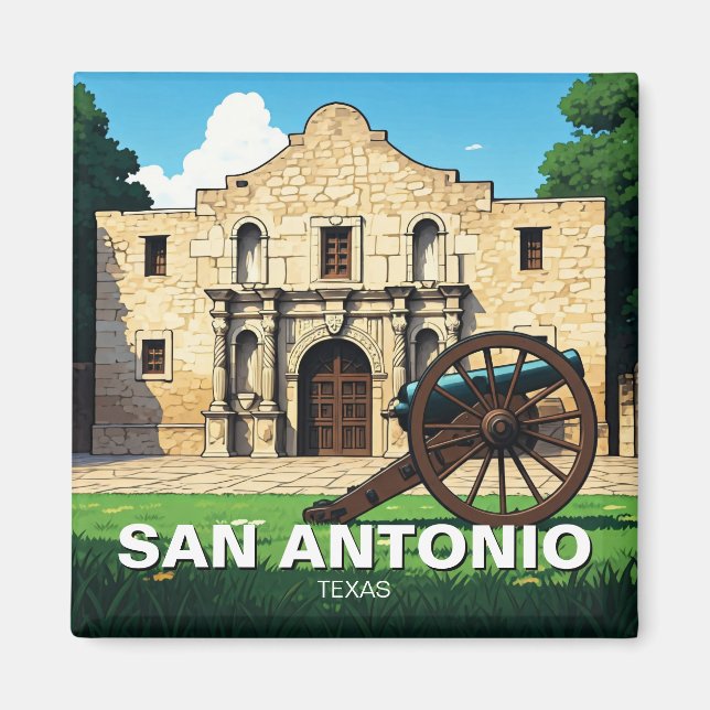 Aimant San Antonio Texas Alamo Travel (Devant)