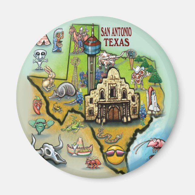 Aimant San Antonio TX (Devant)