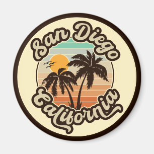 Aimant San Diego California Sunset Palm Trees Souvenirs