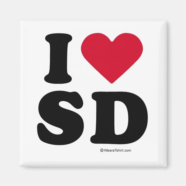 AIMANT SAN DIEGO - "I LOVE SD" "I LOVE SAN DIEGO" (Devant)
