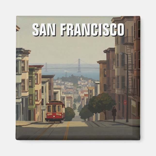 Aimant San Francisco Cable Car Californie (Devant)