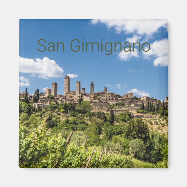 Aimant San Gimignano Toscane Italie Panorama Souvenir (Devant)