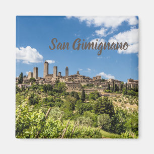 Aimant San Gimignano Toscane Italie Panorama Souvenir