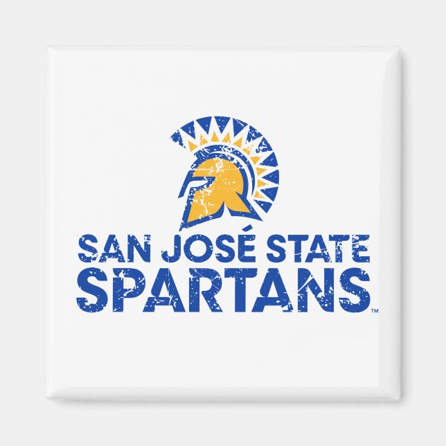 Aimant San Jose State Spartans Logo Wordmark désorganisé (Devant)