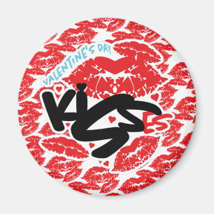 Aimant SAN VALENTIN Jour KISS KISSES/BESO BESOS LABIOS CO