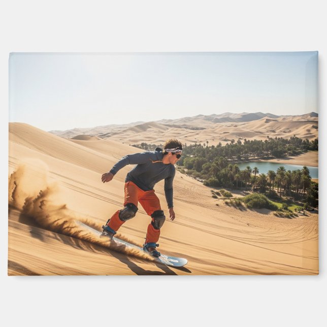 Aimant Sandboard en Huacachina Pérou Voyage (Recto)