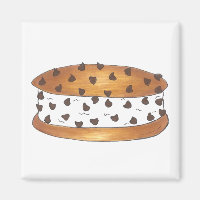 Aimant sandwich à la crème glacée au chocolat Chip
