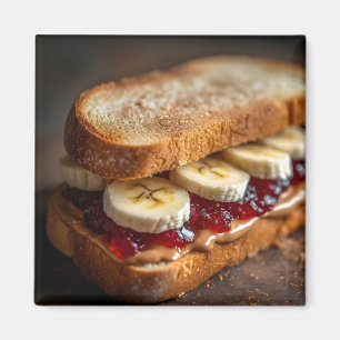 Aimant Sandwich au beurre de cacahuète et gelée de raisin