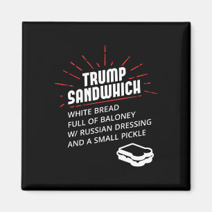 Aimant Sandwich Trump Pain Blanc Plein De Vinaigrette Rus