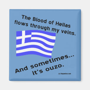 Aimant Sang de Hellas et Ouzo