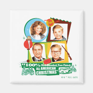 Aimant Sanglé Rouge, Deux Fêtes, Tous Noël Américain