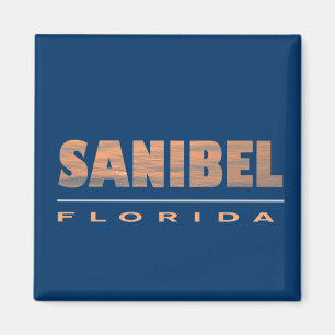 Aimant Sanibel Island Floride Design typographique