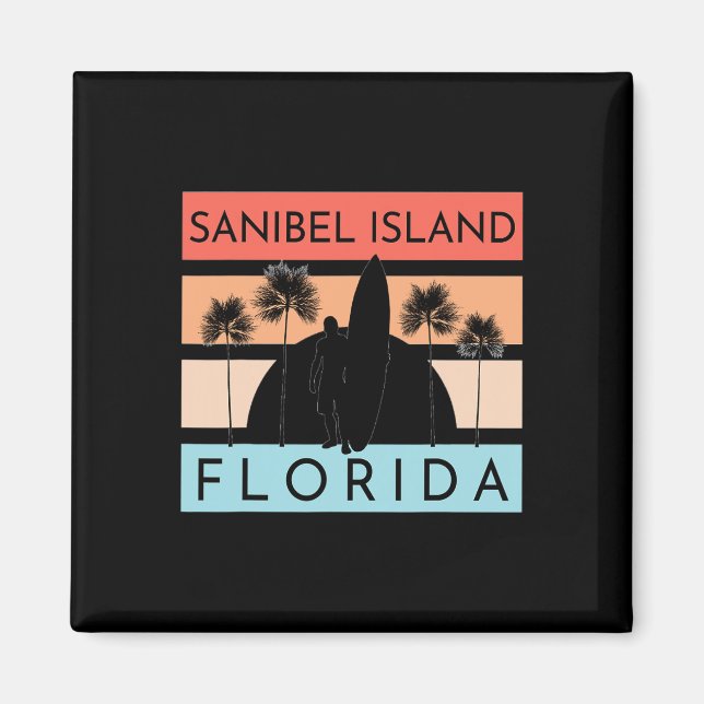 Aimant Sanibel Island Floride Plage Surf Été Vacances (Devant)