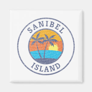 Aimant Sanibel Island, Floride Style Classique défraîchi