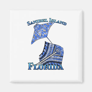 Aimant Sanibel Island Floride Vacances Tribal Stingray